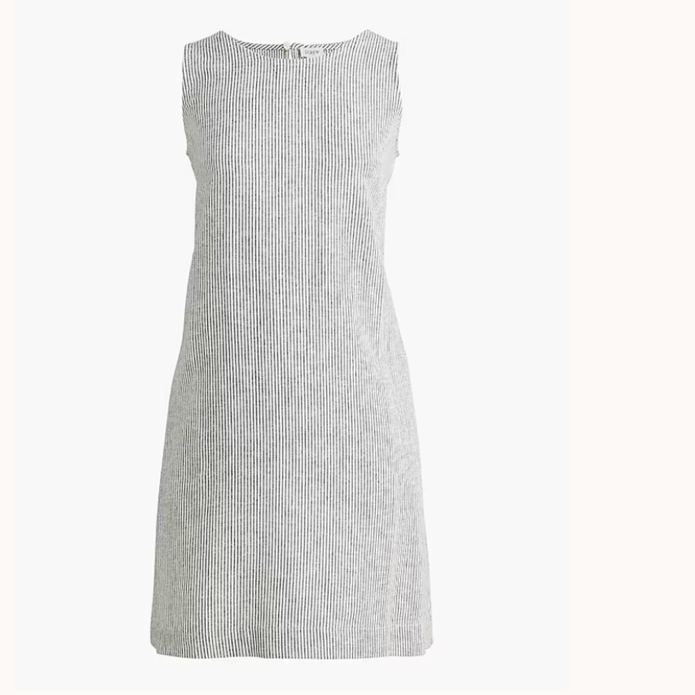 NWT j Crew Striped linen-blend sleeveless mini dress size 16